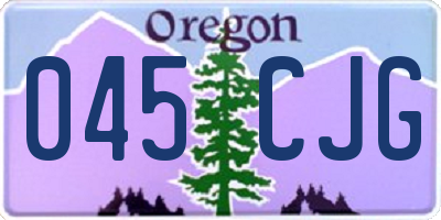 OR license plate 045CJG