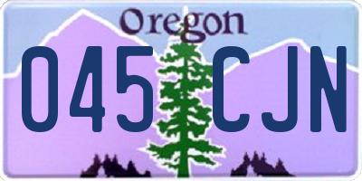 OR license plate 045CJN