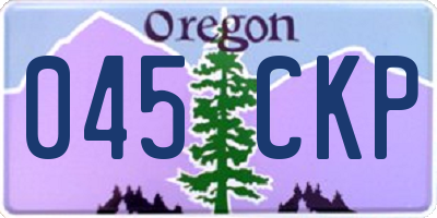 OR license plate 045CKP