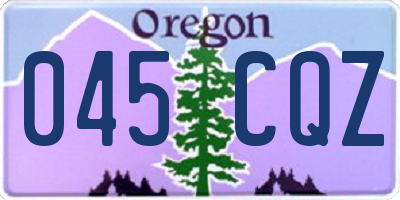 OR license plate 045CQZ
