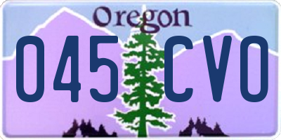 OR license plate 045CVO