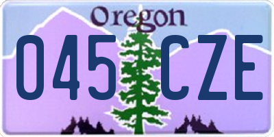 OR license plate 045CZE