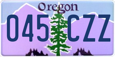 OR license plate 045CZZ