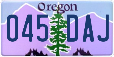 OR license plate 045DAJ