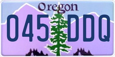 OR license plate 045DDQ