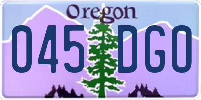 OR license plate 045DGO