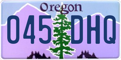 OR license plate 045DHQ