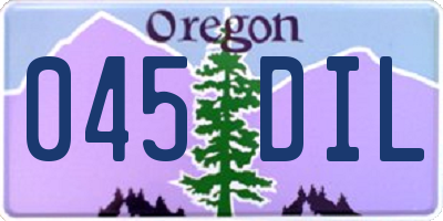 OR license plate 045DIL