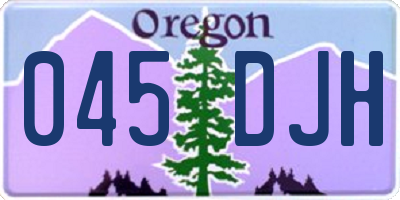 OR license plate 045DJH