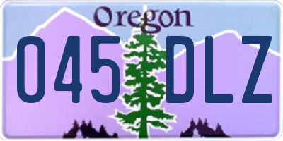 OR license plate 045DLZ