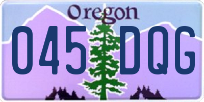 OR license plate 045DQG