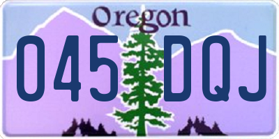 OR license plate 045DQJ