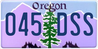 OR license plate 045DSS