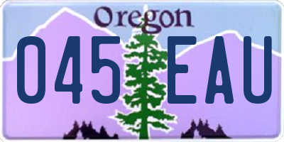 OR license plate 045EAU