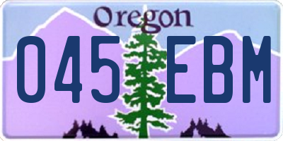 OR license plate 045EBM