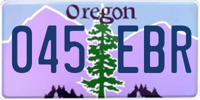 OR license plate 045EBR