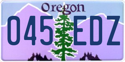 OR license plate 045EDZ