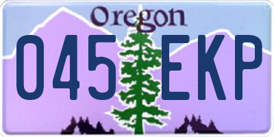OR license plate 045EKP