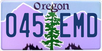 OR license plate 045EMD