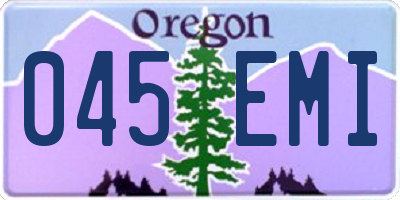 OR license plate 045EMI
