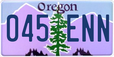 OR license plate 045ENN