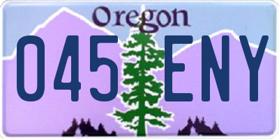 OR license plate 045ENY
