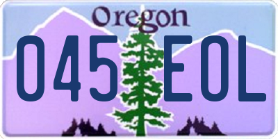 OR license plate 045EOL