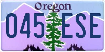 OR license plate 045ESE