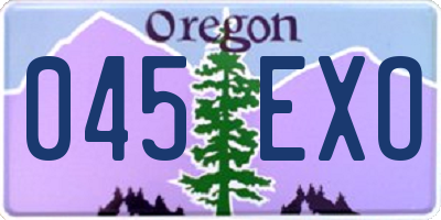 OR license plate 045EXO