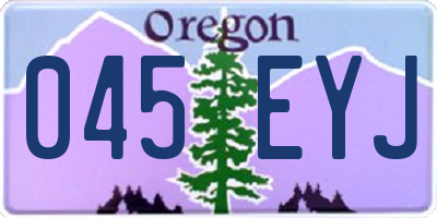 OR license plate 045EYJ