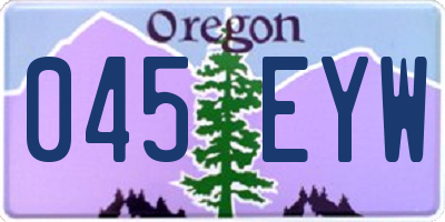 OR license plate 045EYW