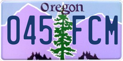 OR license plate 045FCM