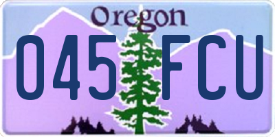 OR license plate 045FCU