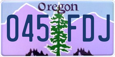 OR license plate 045FDJ