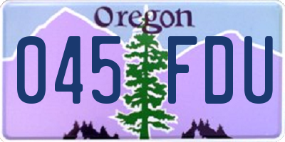 OR license plate 045FDU