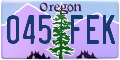 OR license plate 045FEK