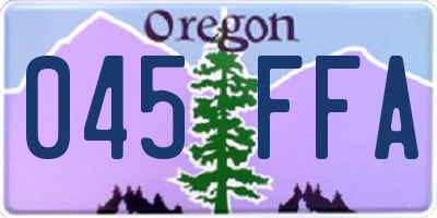 OR license plate 045FFA