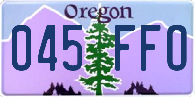 OR license plate 045FFO