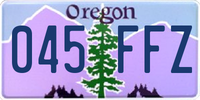 OR license plate 045FFZ