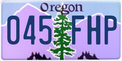 OR license plate 045FHP