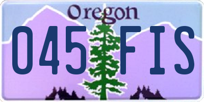 OR license plate 045FIS