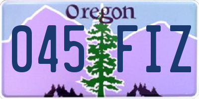 OR license plate 045FIZ