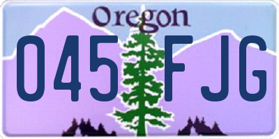 OR license plate 045FJG