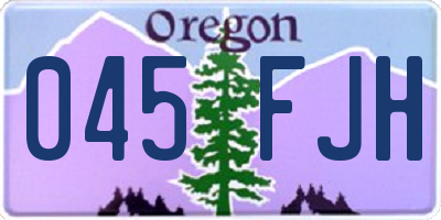 OR license plate 045FJH