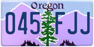 OR license plate 045FJJ