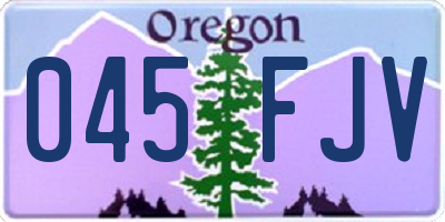 OR license plate 045FJV