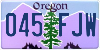 OR license plate 045FJW