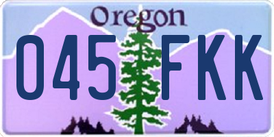 OR license plate 045FKK