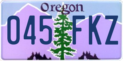 OR license plate 045FKZ