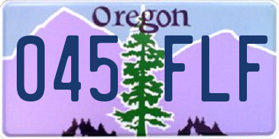 OR license plate 045FLF
